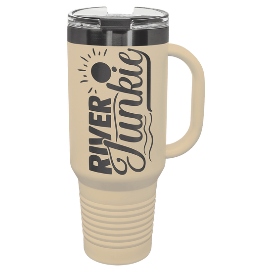 Polar Camel 40 oz. Warm Travel Mug with Handle & Straw