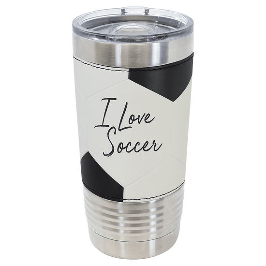 Polar Camel 20 oz. Leather Tumbler with Slider Lid