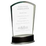 Jade Fan Metro Glass with Silver and Black