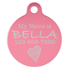 1" Laserable Anodized Aluminum Round Pet Tag with Tab