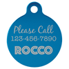 1 1/4" Laserable Anodized Aluminum Round Pet Tag with Tab