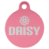 1 1/4" Laserable Anodized Aluminum Round Pet Tag with Tab