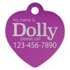 1" x 1" Laserable Anodized Aluminum Heart Pet Tag