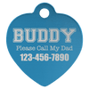 1 1/4" x 1 1/4" Laserable Anodized Aluminum Heart Pet Tag