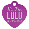 1 1/4" x 1 1/4" Laserable Anodized Aluminum Heart Pet Tag