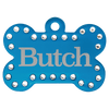 1 1/2" x 1" Laserable Anodized Aluminum Swarovski Bling Bone with Tab