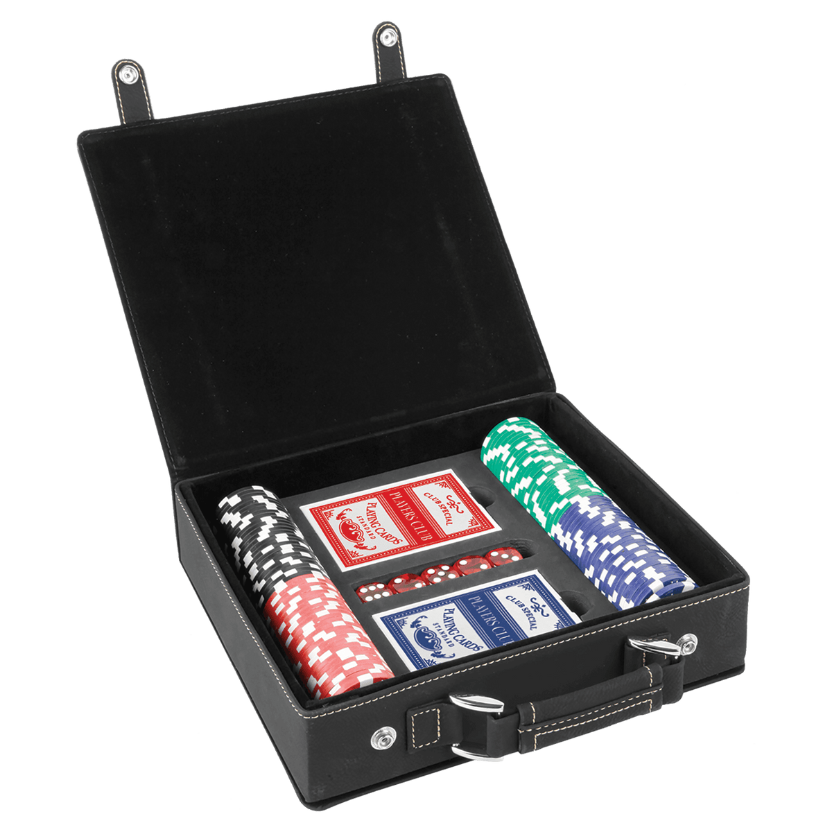 Laserable Leatherette 100 Chip Poker Set