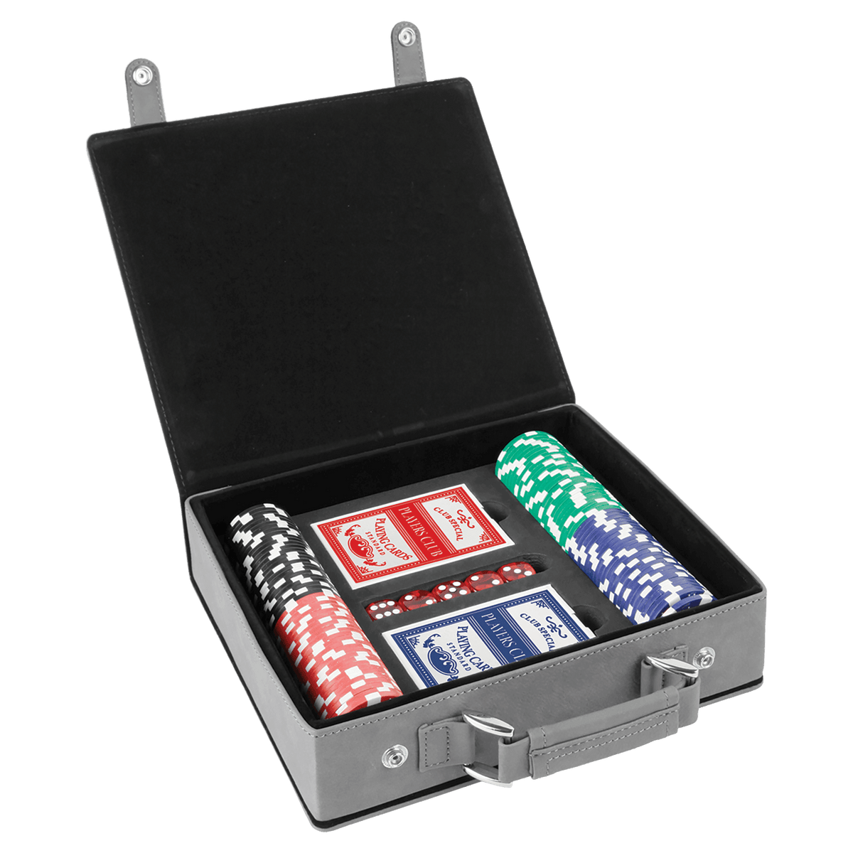 Laserable Leatherette 100 Chip Poker Set