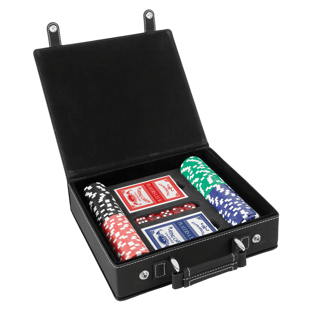 Laserable Leatherette 100 Chip Poker Set
