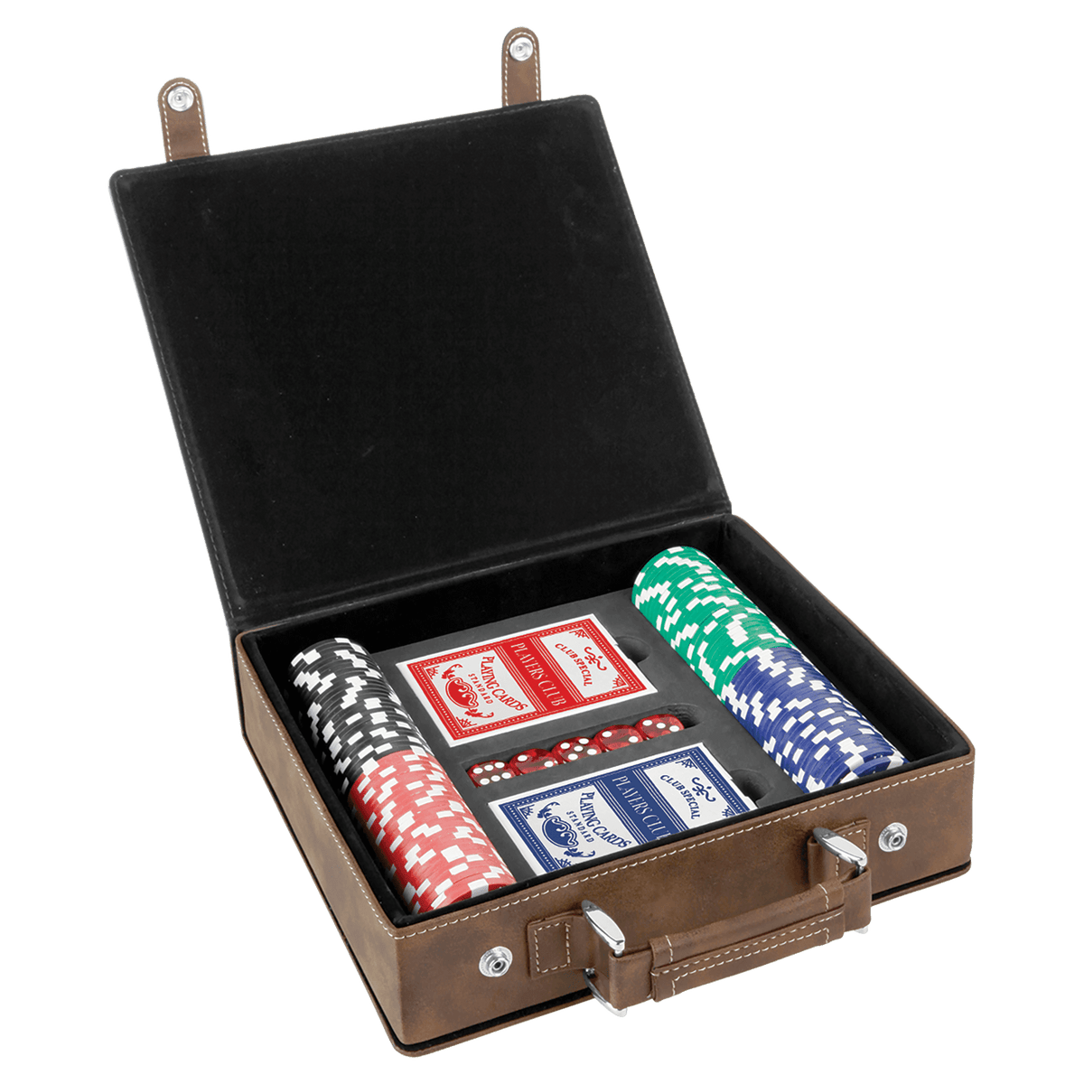 Laserable Leatherette 100 Chip Poker Set