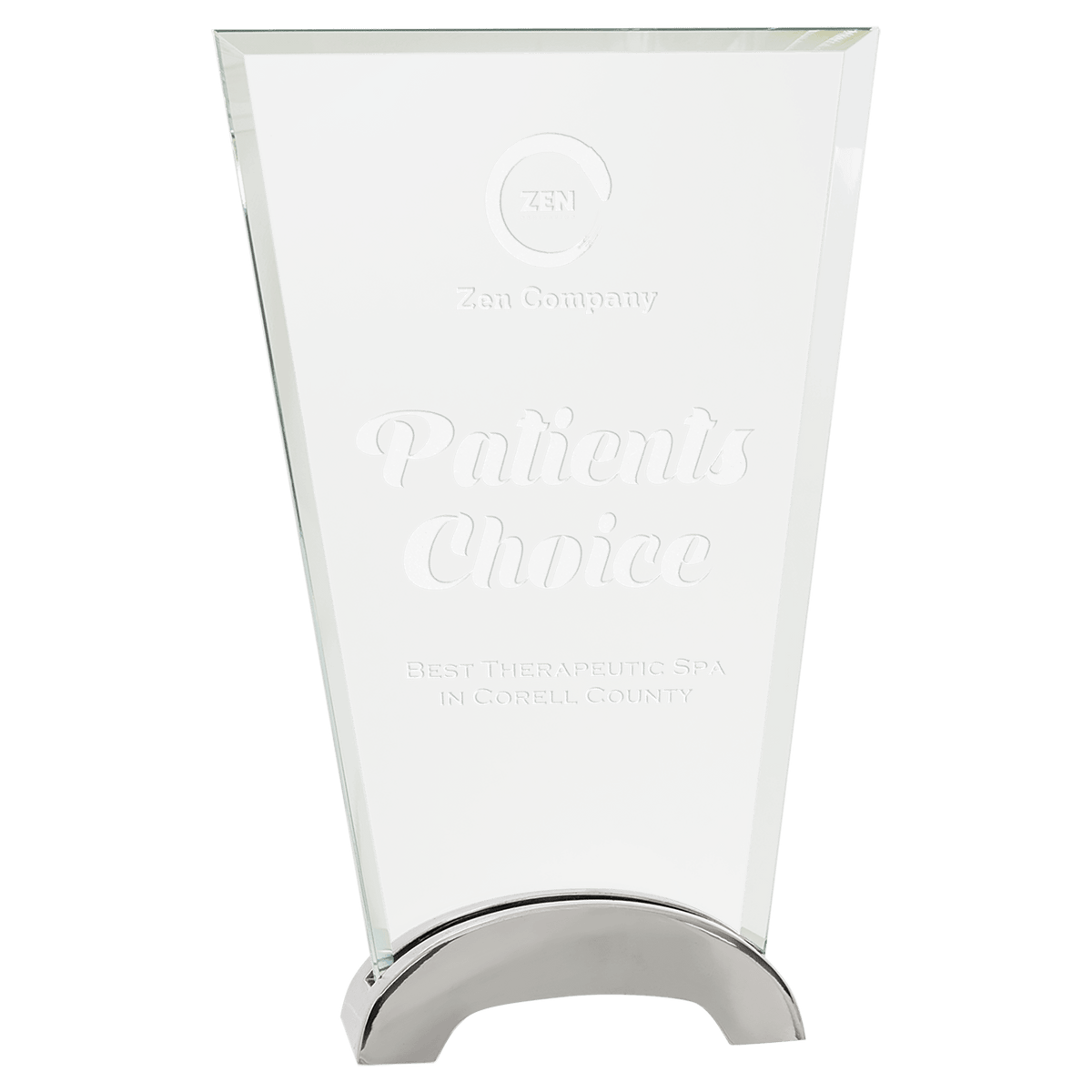 Fan Platinum Glass Award — 8 1/2"
