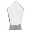 Platinum Glass Award with Full Metal Base — Shape and Size