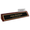 Rosewood Piano Finish Desk Wedge with Business Card Holder