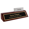 Rosewood Piano Finish Desk Wedge with Business Card Holder