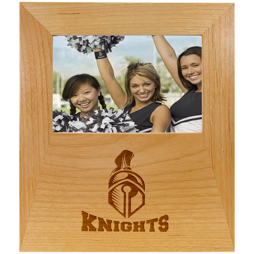 Genuine Red Alder Picture Frame with Engraving Panel — Photo Size