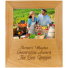 Genuine Red Alder Picture Frame with Engraving Panel — Photo Size