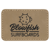 3" x 2" Rectangle Laserable Leatherette Patch with Adhesive