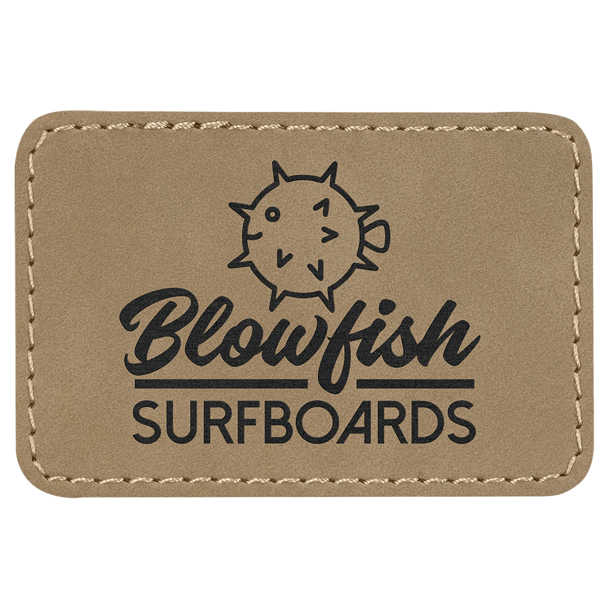3" x 2" Rectangle Laserable Leatherette Patch with Adhesive