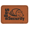 3" x 2" Rectangle Laserable Leatherette Patch with Adhesive
