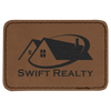 3" x 2" Rectangle Laserable Leatherette Patch with Adhesive