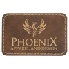 3" x 2" Rectangle Laserable Leatherette Patch with Adhesive