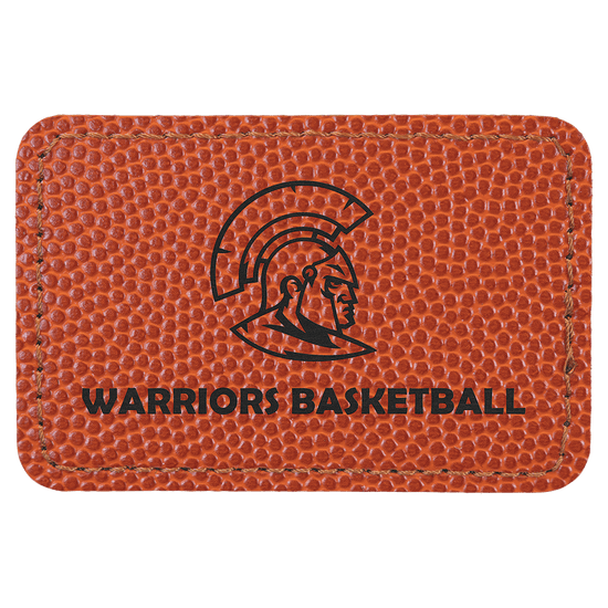 3" x 2" Rectangle Laserable Leatherette Patch with Adhesive