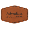 3" x 2" Hex Laserable Leatherette Patch with Adhesive