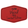 3" x 2" Hex Laserable Leatherette Patch with Adhesive