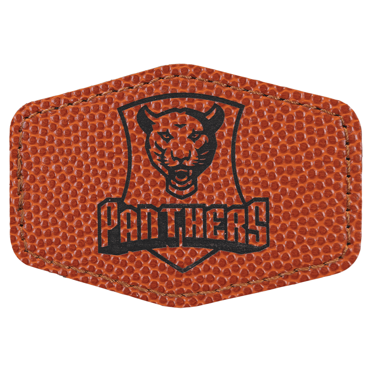 3" x 2" Hex Laserable Leatherette Patch with Adhesive