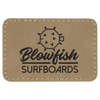 3" x 2" Laserable Leatherette Rectangle Patch with Kota Pro Adhesive