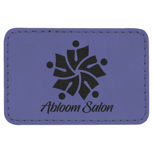 3" x 2" Laserable Leatherette Rectangle Patch with Kota Pro Adhesive