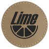 2 1/2" Laserable Leatherette Round Patch with Kota Pro Adhesive