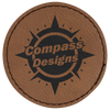 2 1/2" Laserable Leatherette Round Patch with Kota Pro Adhesive