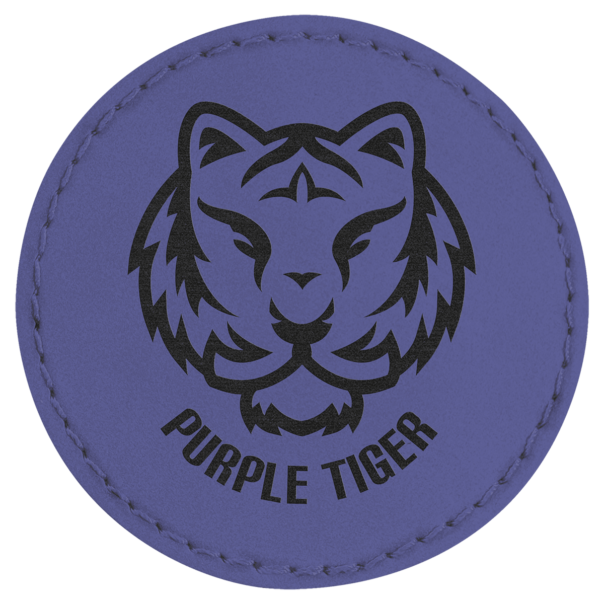 Purple 2 1/2" Laserable Leatherette Round Patch with Kota Pro Adhesive