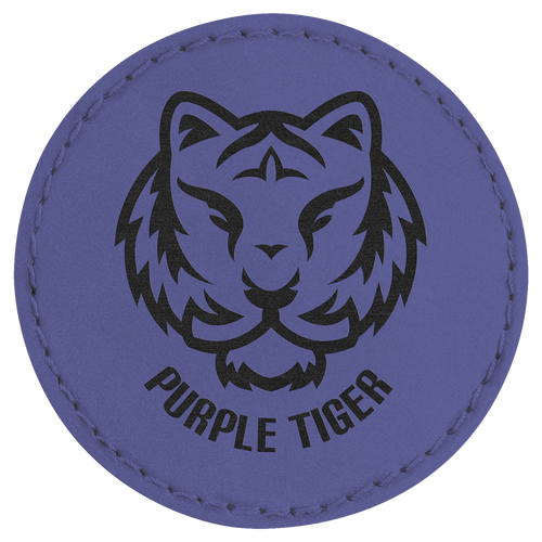 2 1/2" Laserable Leatherette Round Patch with Kota Pro Adhesive