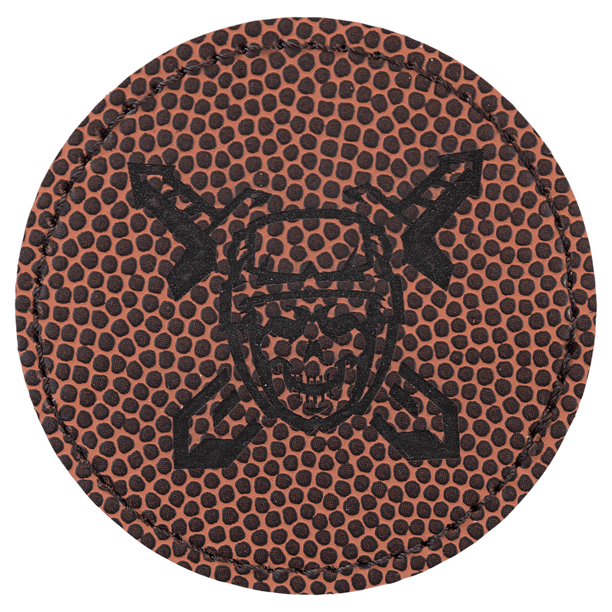 2 1/2" Laserable Leatherette Round Patch with Kota Pro Adhesive