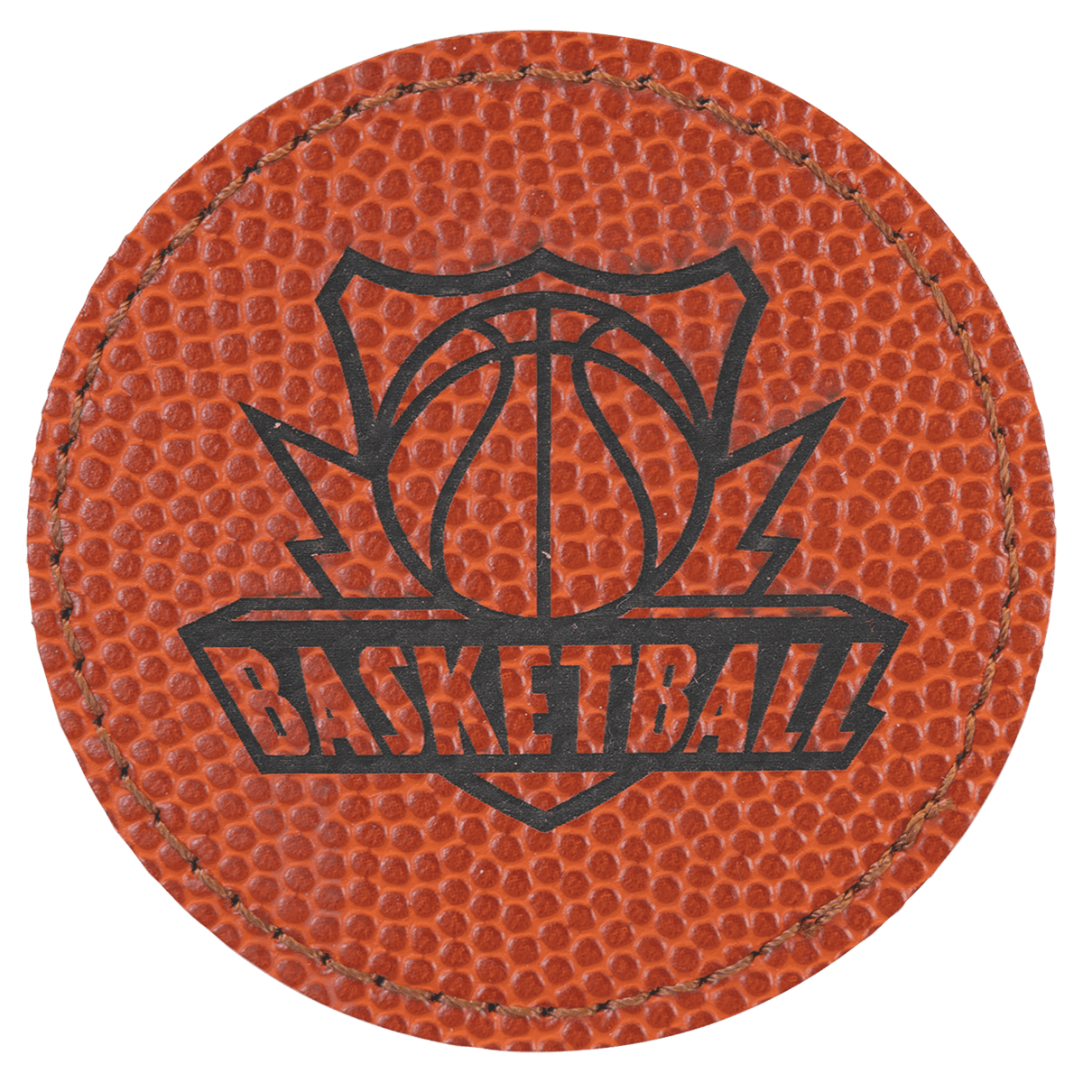 2 1/2" Laserable Leatherette Round Patch with Kota Pro Adhesive