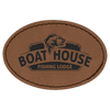 3" x 2" Laserable Leatherette Oval Patch with Kota Pro Adhesive