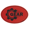 3" x 2" Laserable Leatherette Oval Patch with Kota Pro Adhesive
