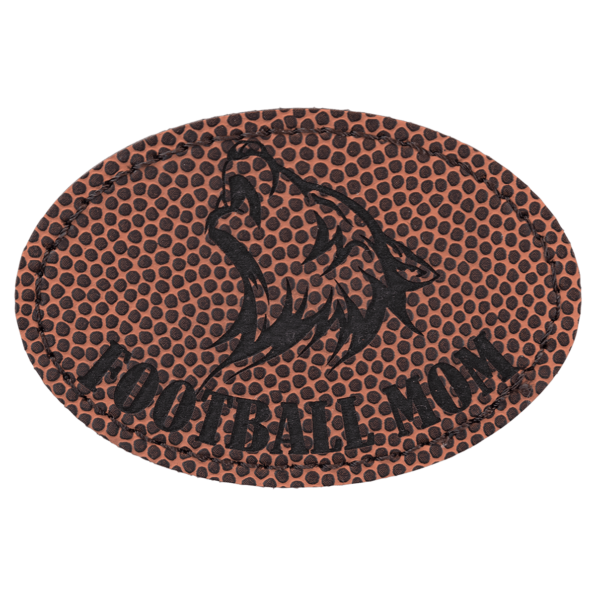 3" x 2" Laserable Leatherette Oval Patch with Kota Pro Adhesive