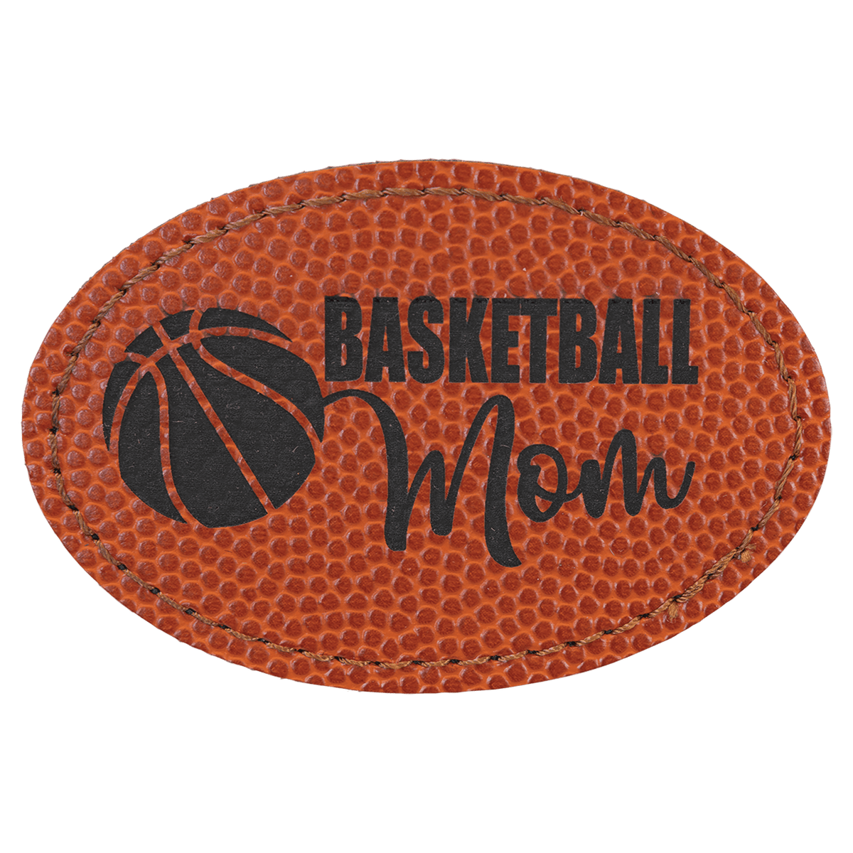 3" x 2" Laserable Leatherette Oval Patch with Kota Pro Adhesive