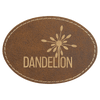 3 1/2" x 2 1/2" Laserable Leatherette Oval Patch with Kota Pro Adhesive