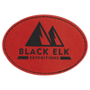 3 1/2" x 2 1/2" Laserable Leatherette Oval Patch with Kota Pro Adhesive