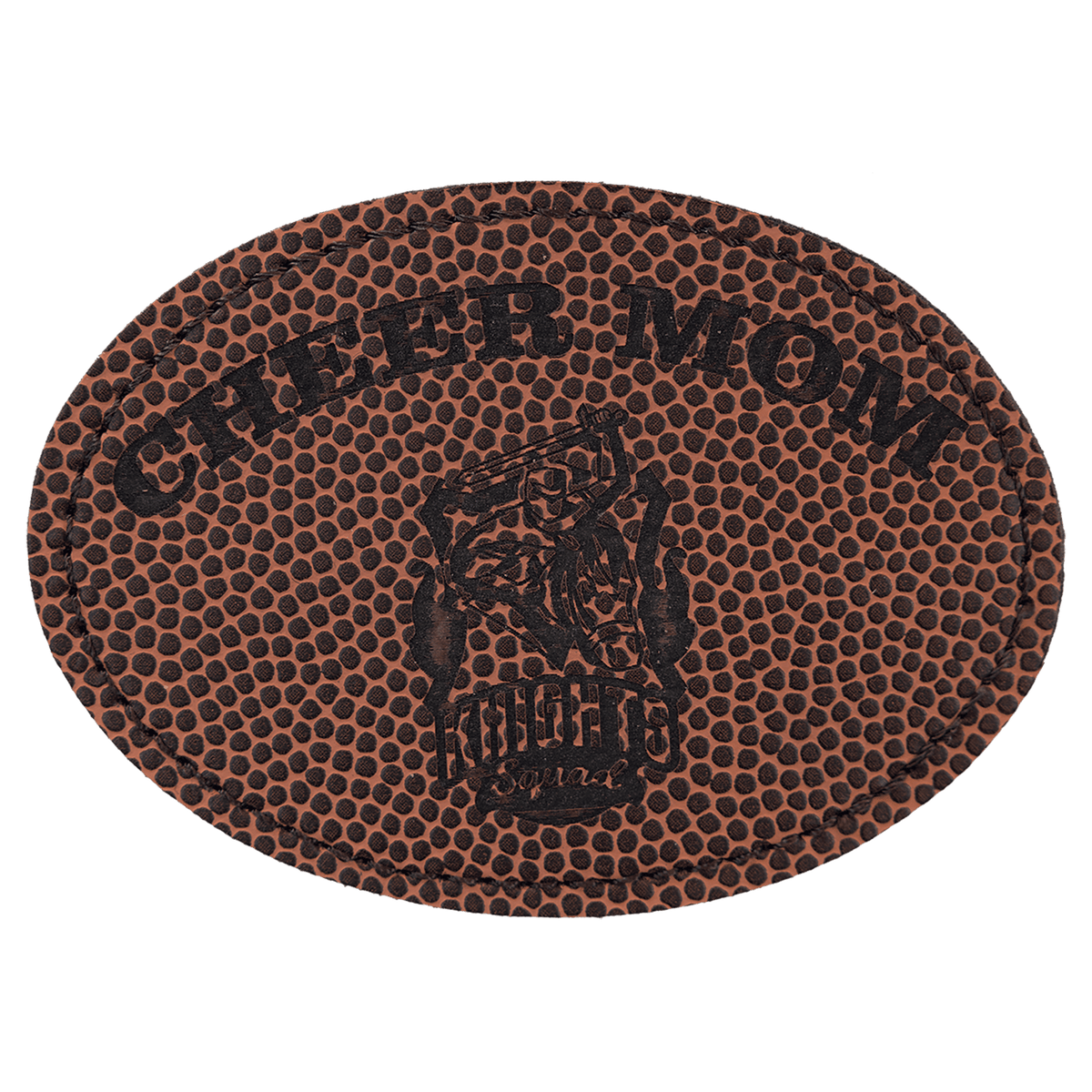 3 1/2" x 2 1/2" Laserable Leatherette Oval Patch with Kota Pro Adhesive
