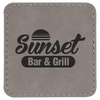2 1/2" x 2 1/2" Laserable Leatherette Square Patch with Kota Pro Adhesive