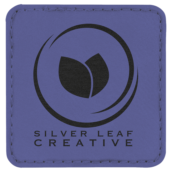 2 1/2" x 2 1/2" Laserable Leatherette Square Patch with Kota Pro Adhesive