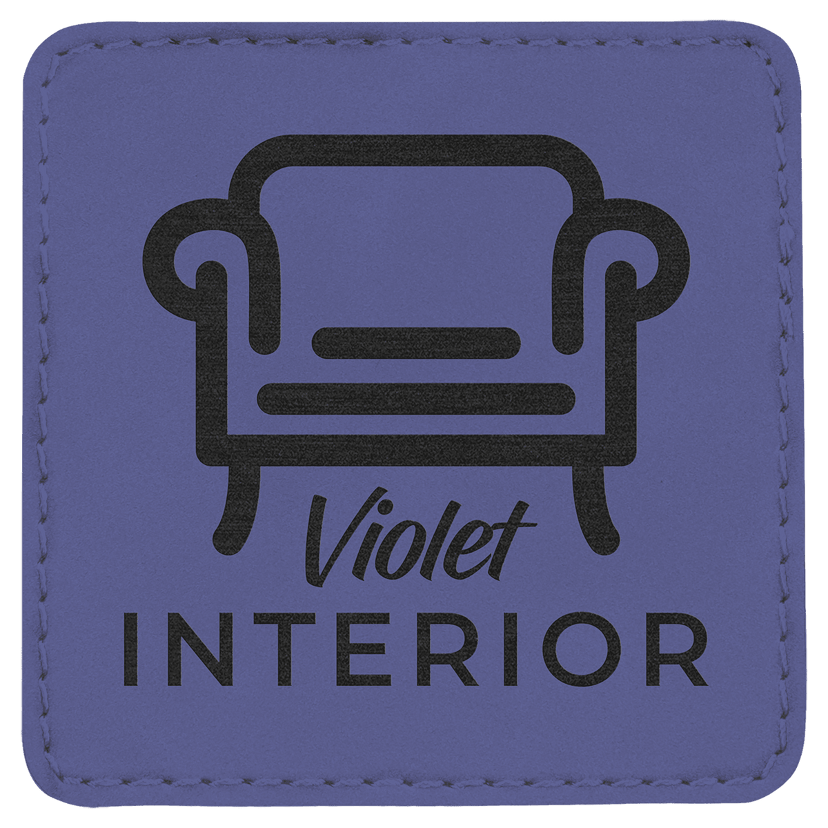 3" x 3" Laserable Leatherette Square Patch with Kota Pro Adhesive