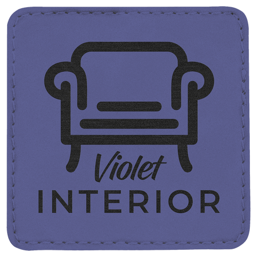 3" x 3" Laserable Leatherette Square Patch with Kota Pro Adhesive