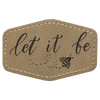 3" x 2" Laserable Leatherette Hex Patch with Kota Pro Adhesive
