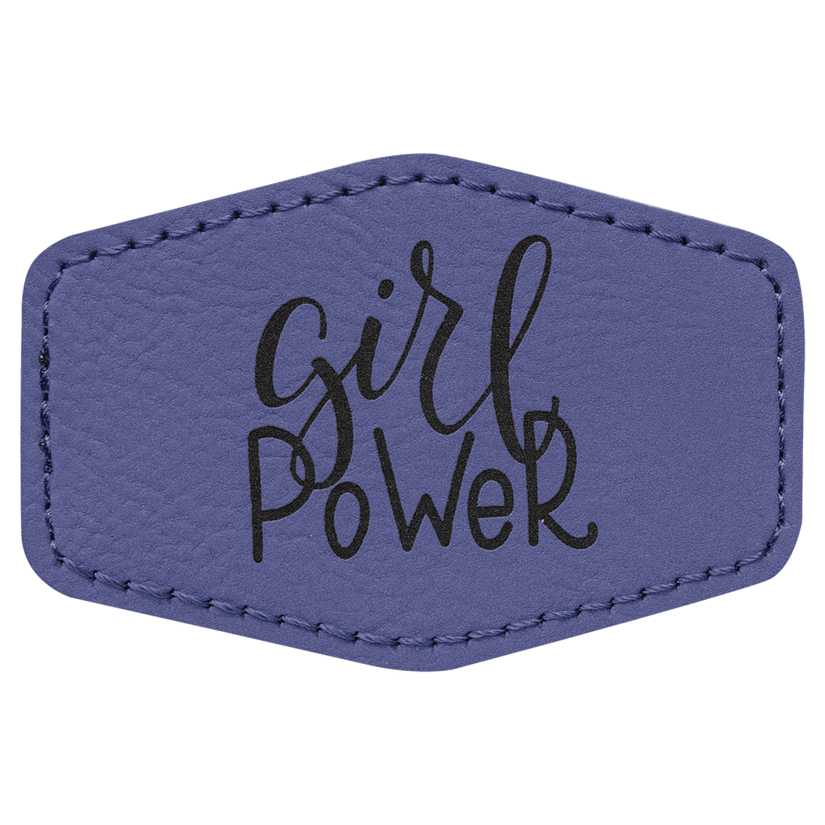 3" x 2" Laserable Leatherette Hex Patch with Kota Pro Adhesive